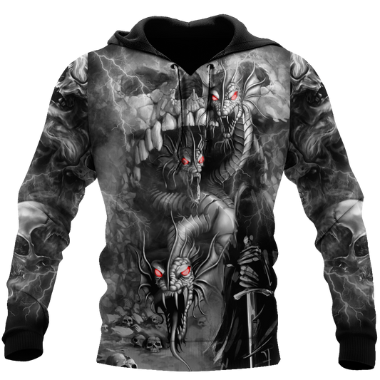 Premium All Over Printed Dragon Skull Shirts MEI