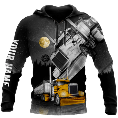 Premium Trucker Personalized Name 3D All Over Printed Unisex Shirts