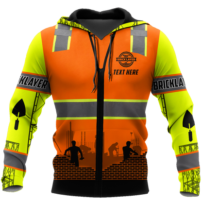 Bricklayer Safety Custom Name 3D All Over Printed Shirts