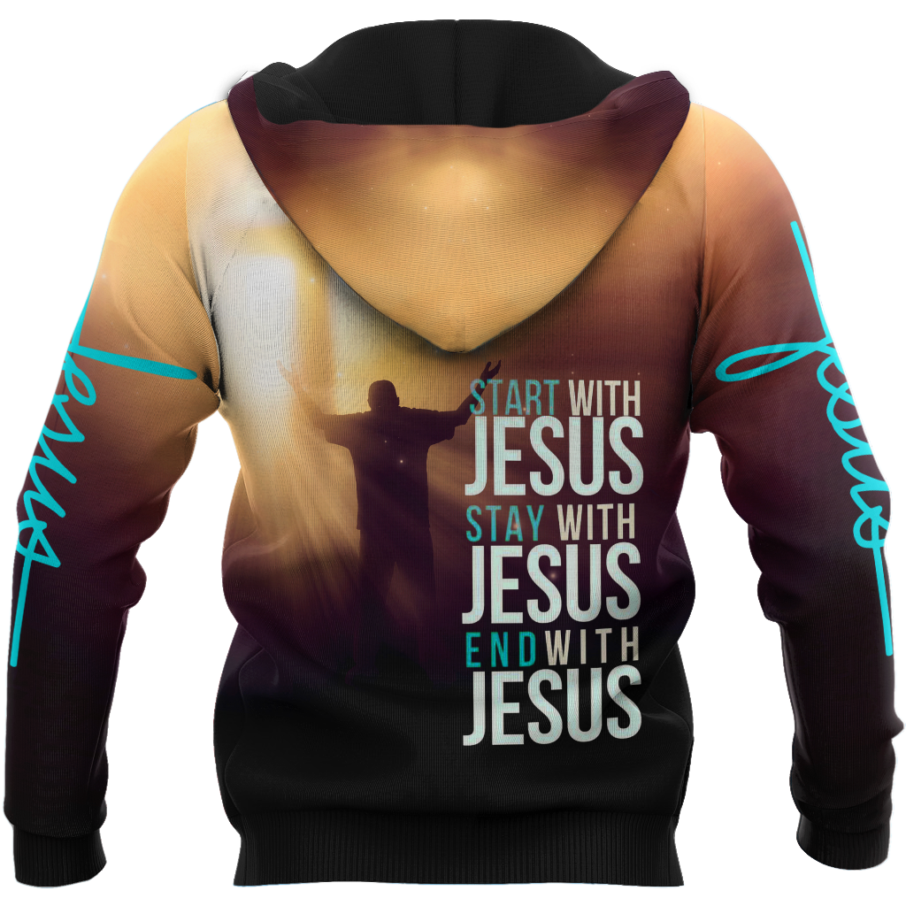 Premium Unisex Hoodie 3D All Over Printed Easter Day Christian Jesus No12 ML
