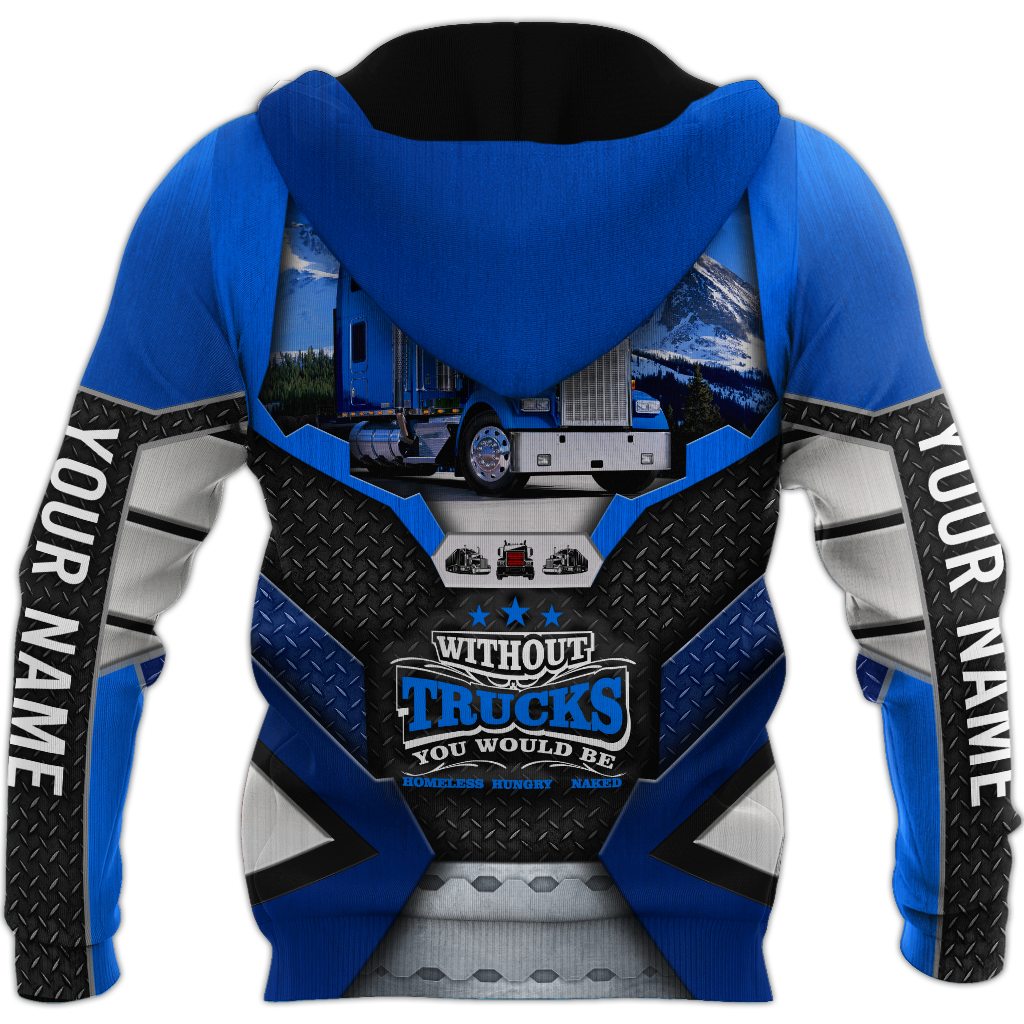 Premium Trucker Personalized Name 3D All Over Printed Unisex Shirts
