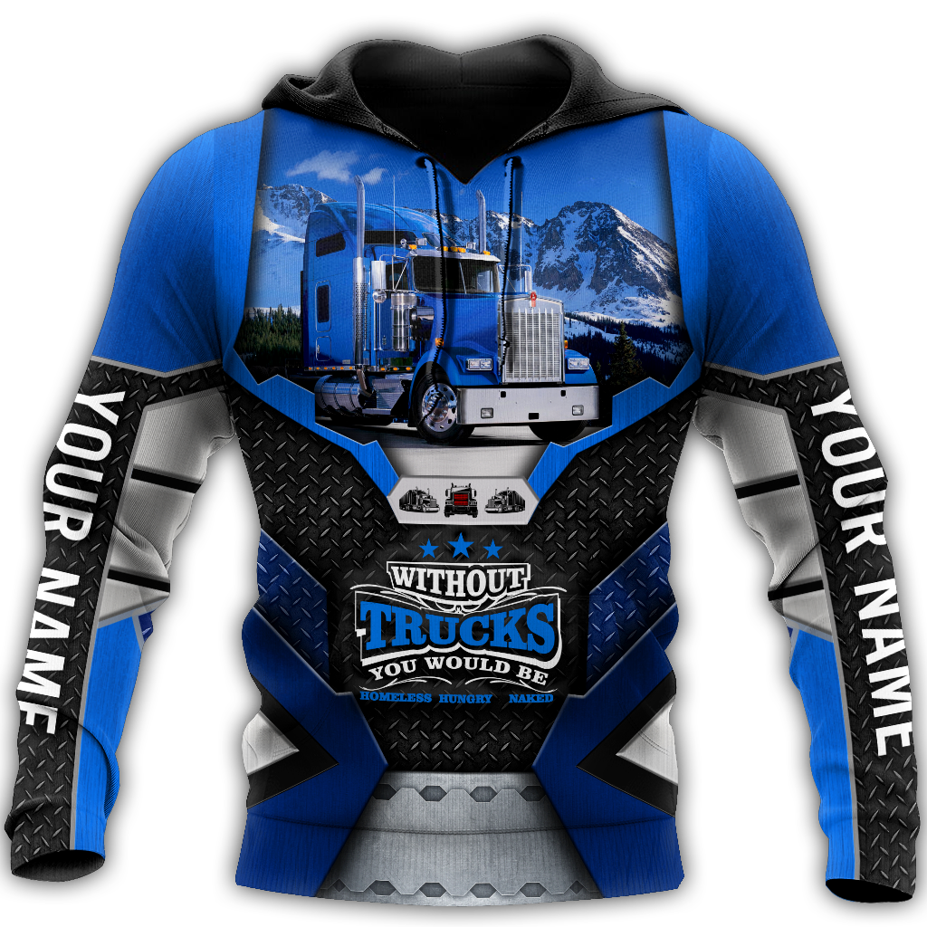 Premium Trucker Personalized Name 3D All Over Printed Unisex Shirts