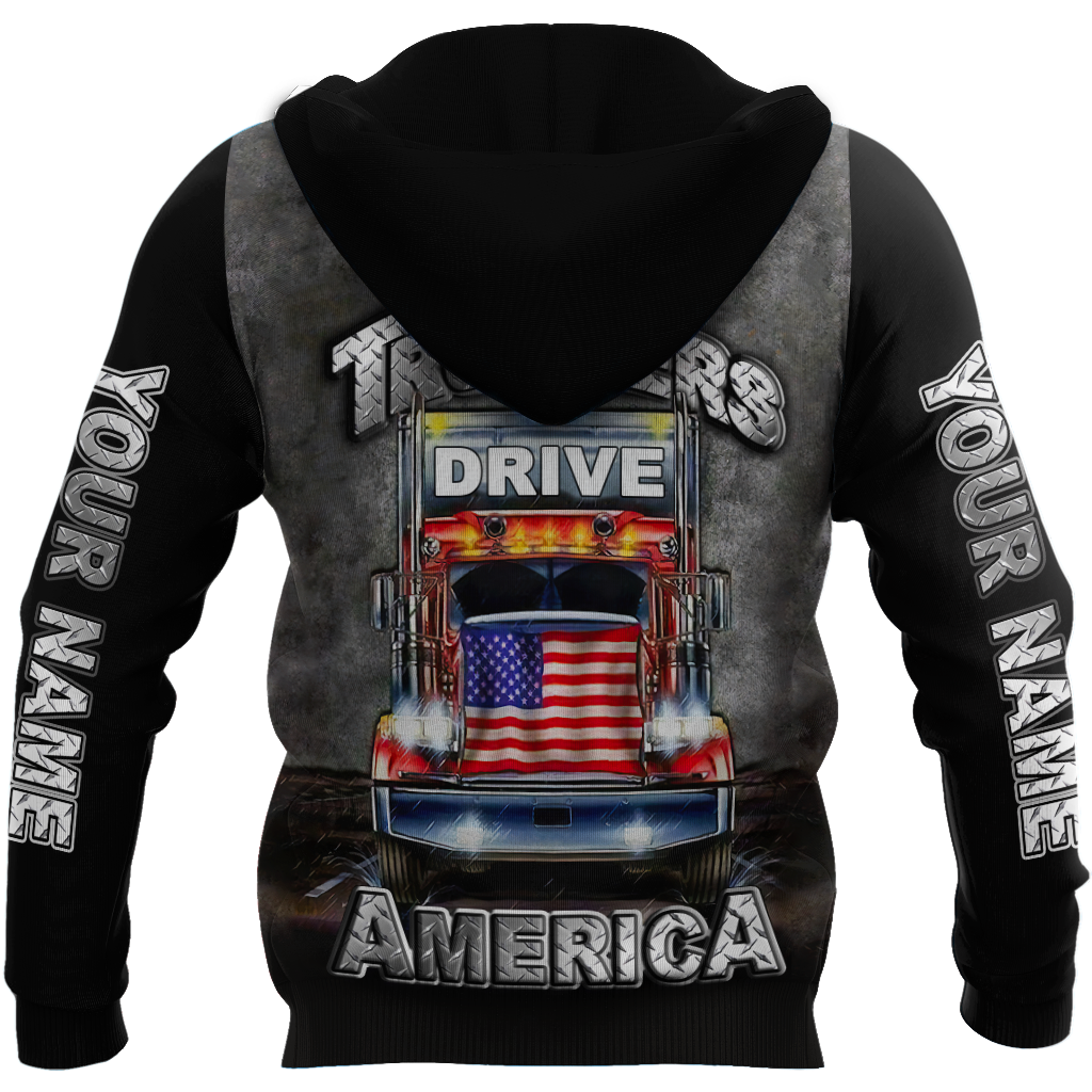 Premium Trucker Personalized Name 3D All Over Printed Unisex Shirts