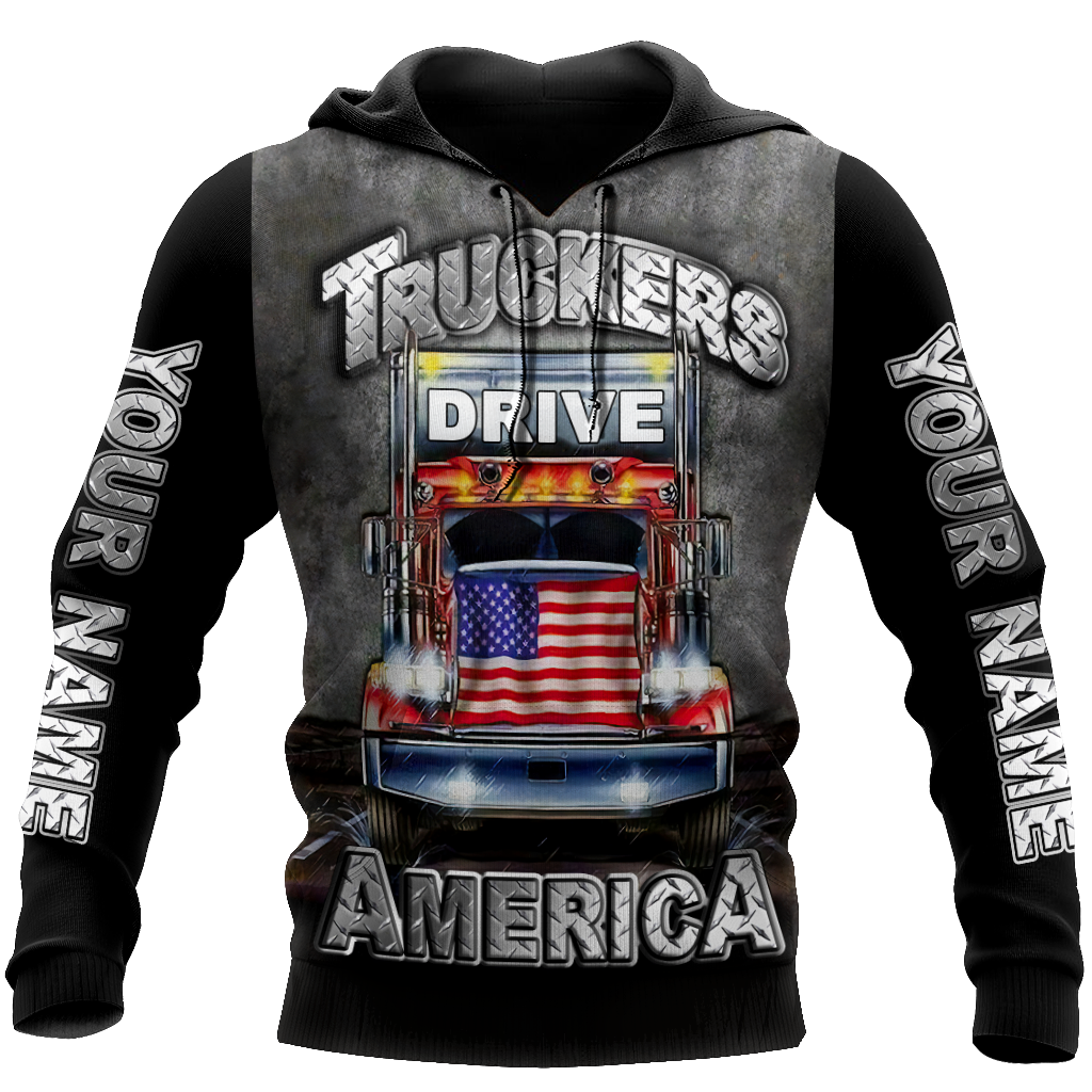 Premium Trucker Personalized Name 3D All Over Printed Unisex Shirts