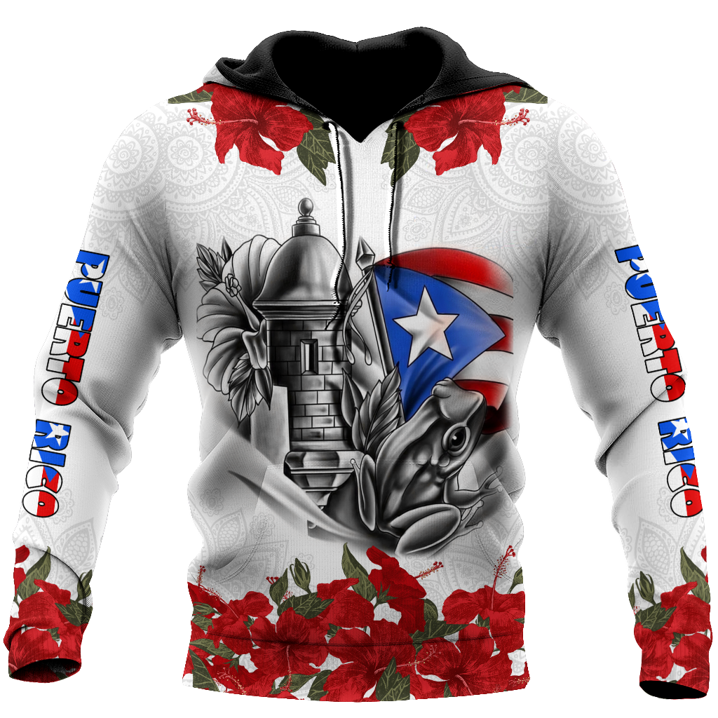 Manga Flower Puerto Rico Hoodie For Men And Women