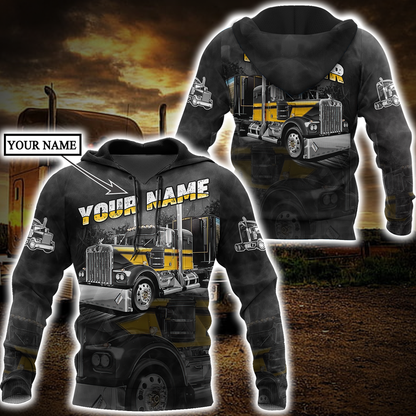 Personalized Name Trucker 3D All Over Printed Shirts For Men and Women