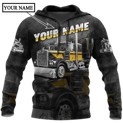 Personalized Name Trucker 3D All Over Printed Shirts For Men and Women