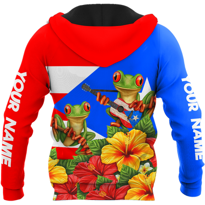 Customize Name Puerto Rico Hoodie For Men And Women