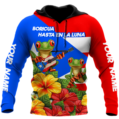 Customize Name Puerto Rico Hoodie For Men And Women
