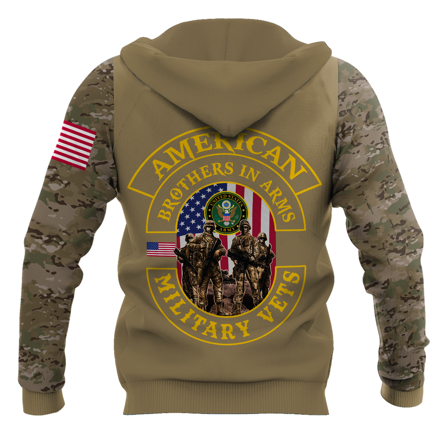 Custom name US Army Veteran Brothers in arms 3D print shirts Proud Military