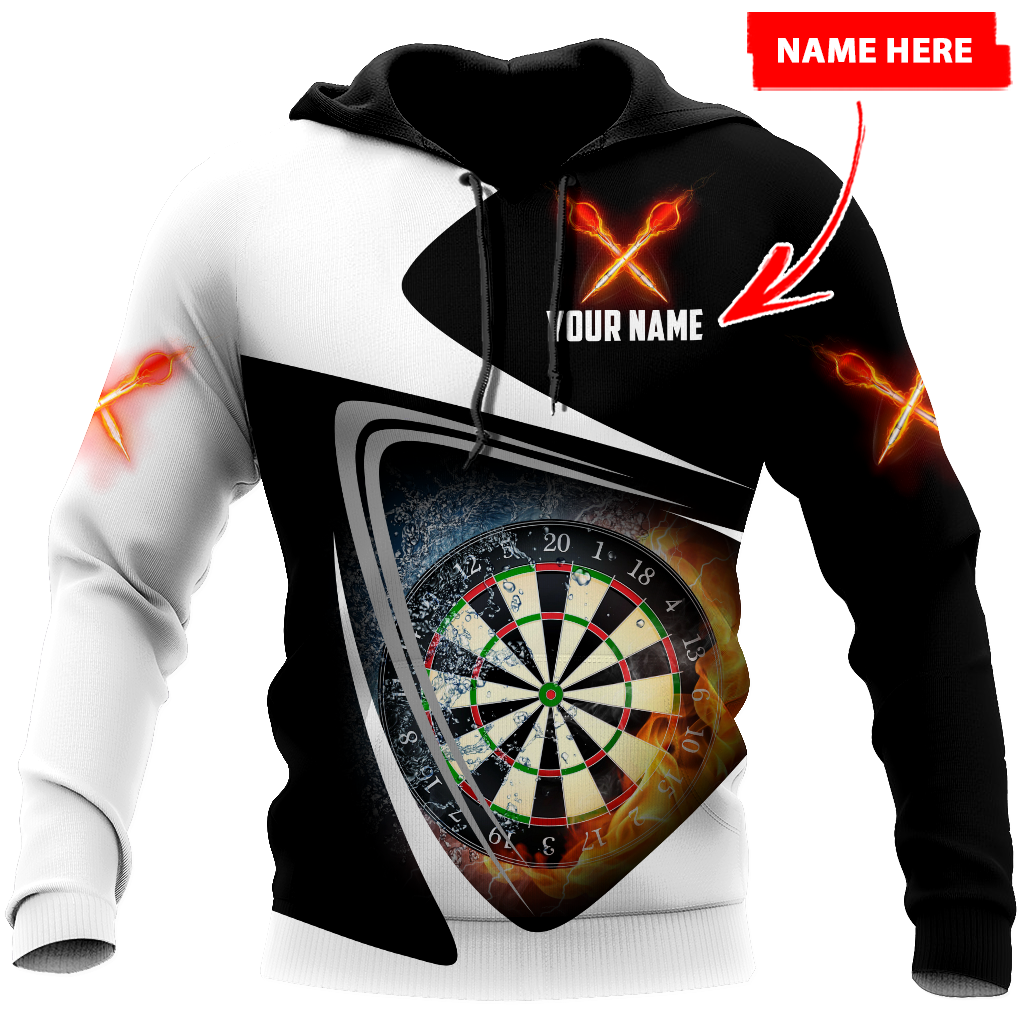 Darts Personalized Name Premium 3D All Over Unisex Hoodie ML