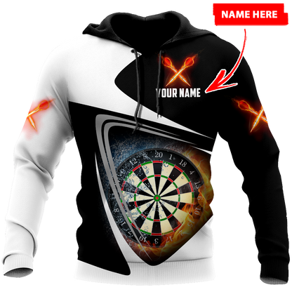 Darts Personalized Name Premium 3D All Over Unisex Hoodie ML