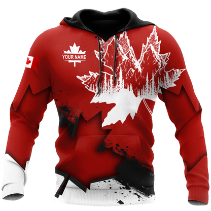 Canada Day No30 Personalized Name Pullover Premium Unisex Hoodie
