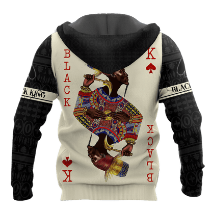 African Culture Black King Unisex Hoodie ML