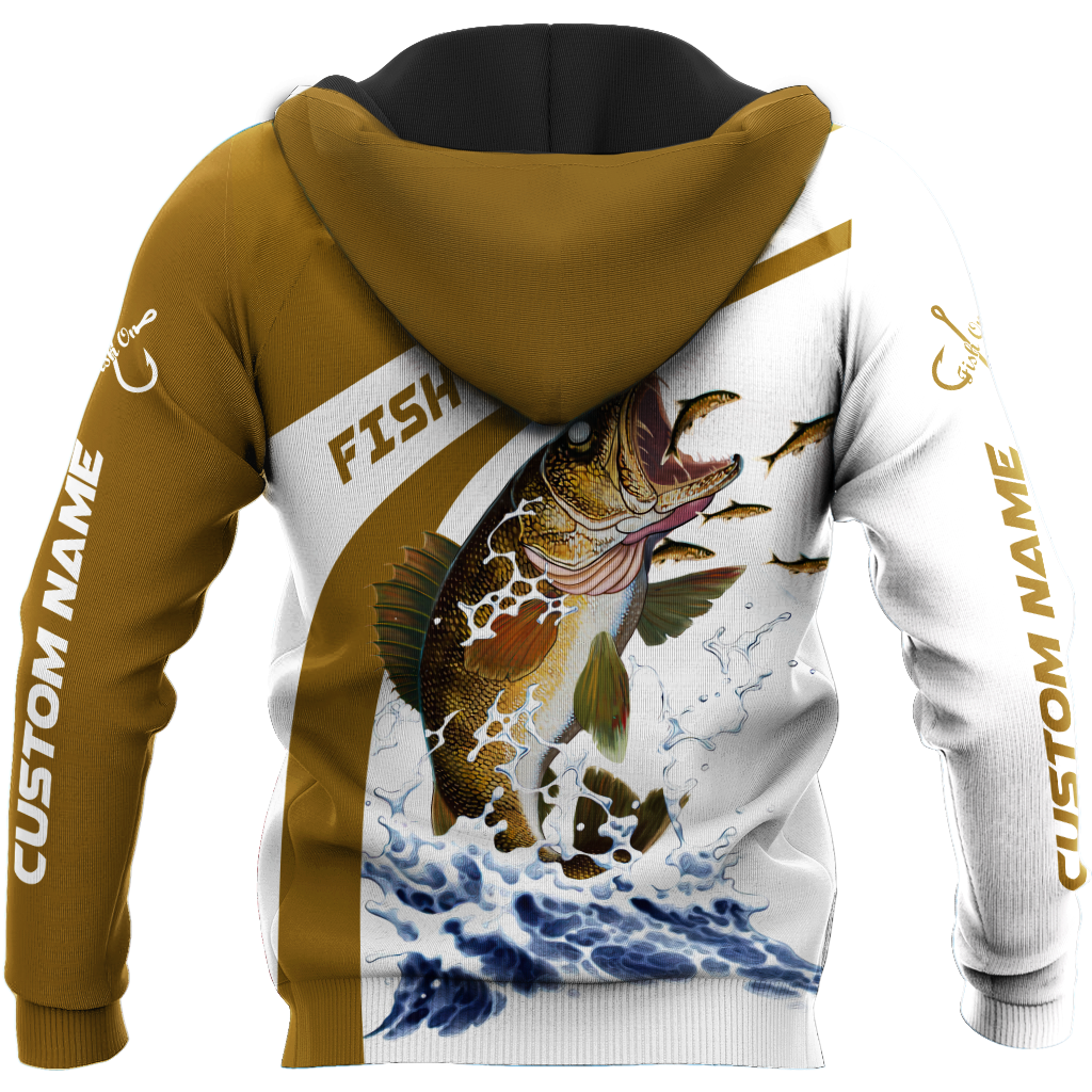 Custom name Walleye fishing design 3d print shirts