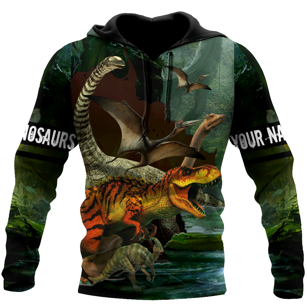 Customize Name Dinosaur 3D All Over Printed Unisex Shirts Dinosaur Species