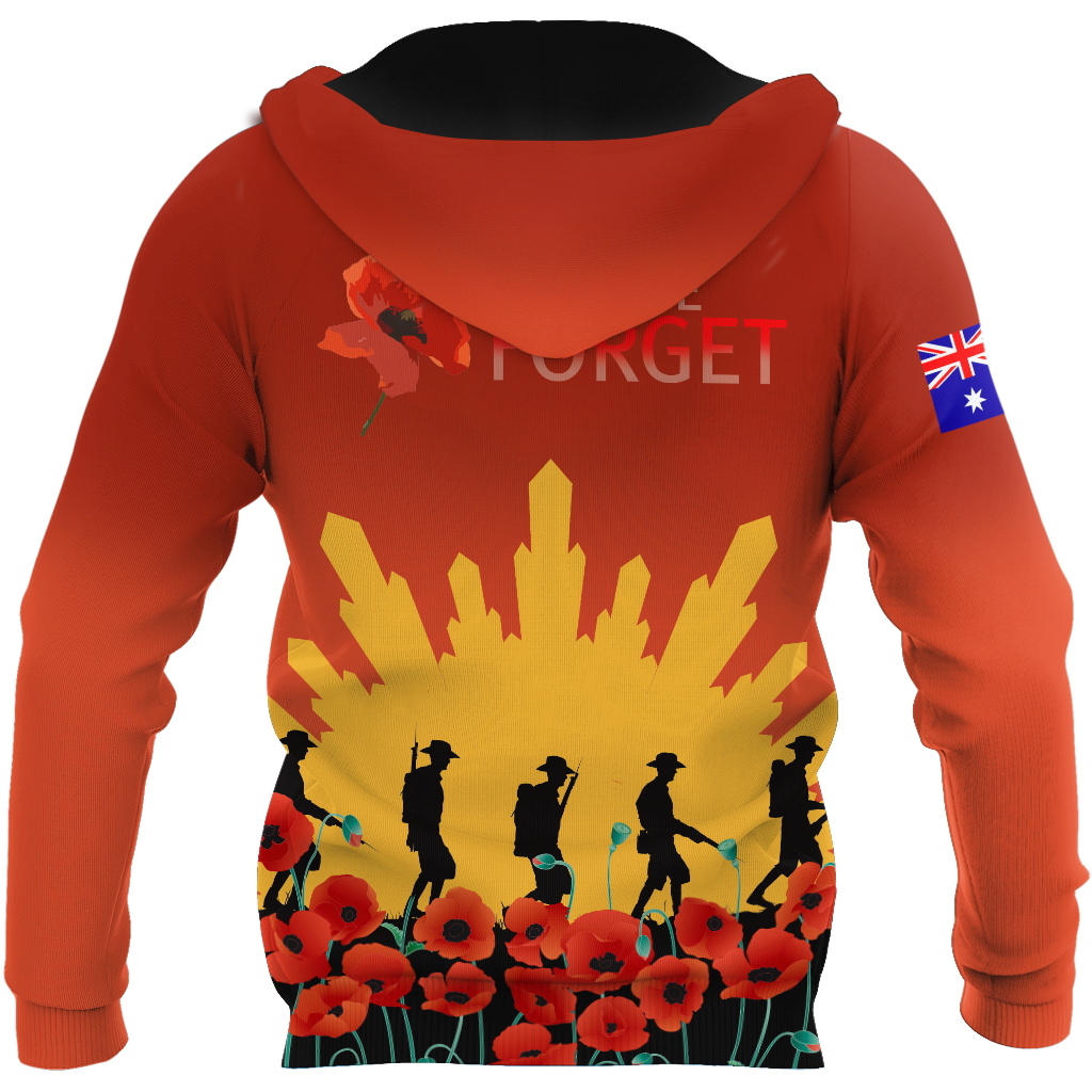 Premium Unisex Hoodie Remember Anzac Day ML