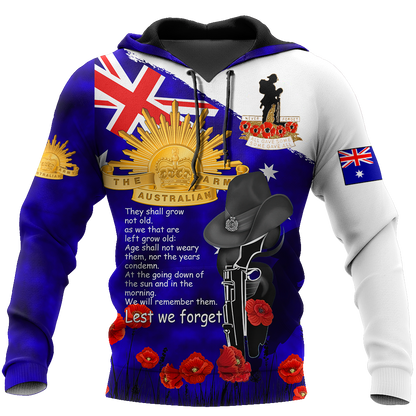 Premium Anzac Day Lest We Forget 3D All Over Printed PL
