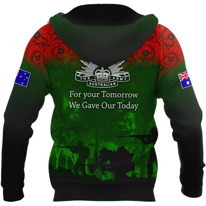 Premium Unisex Hoodie Remember Anzac Day ML