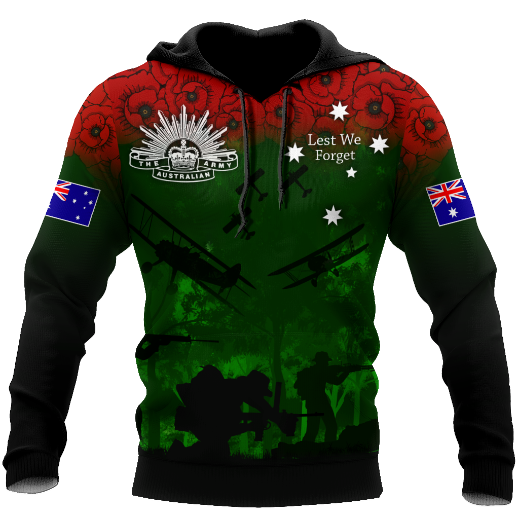 Premium Unisex Hoodie Remember Anzac Day ML