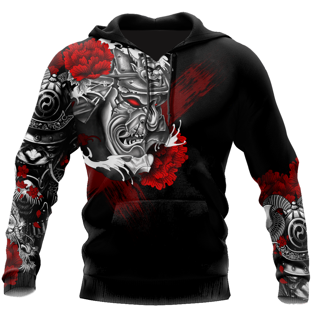 Premium 3D Printed Samurai Tatoo Shirts MEI