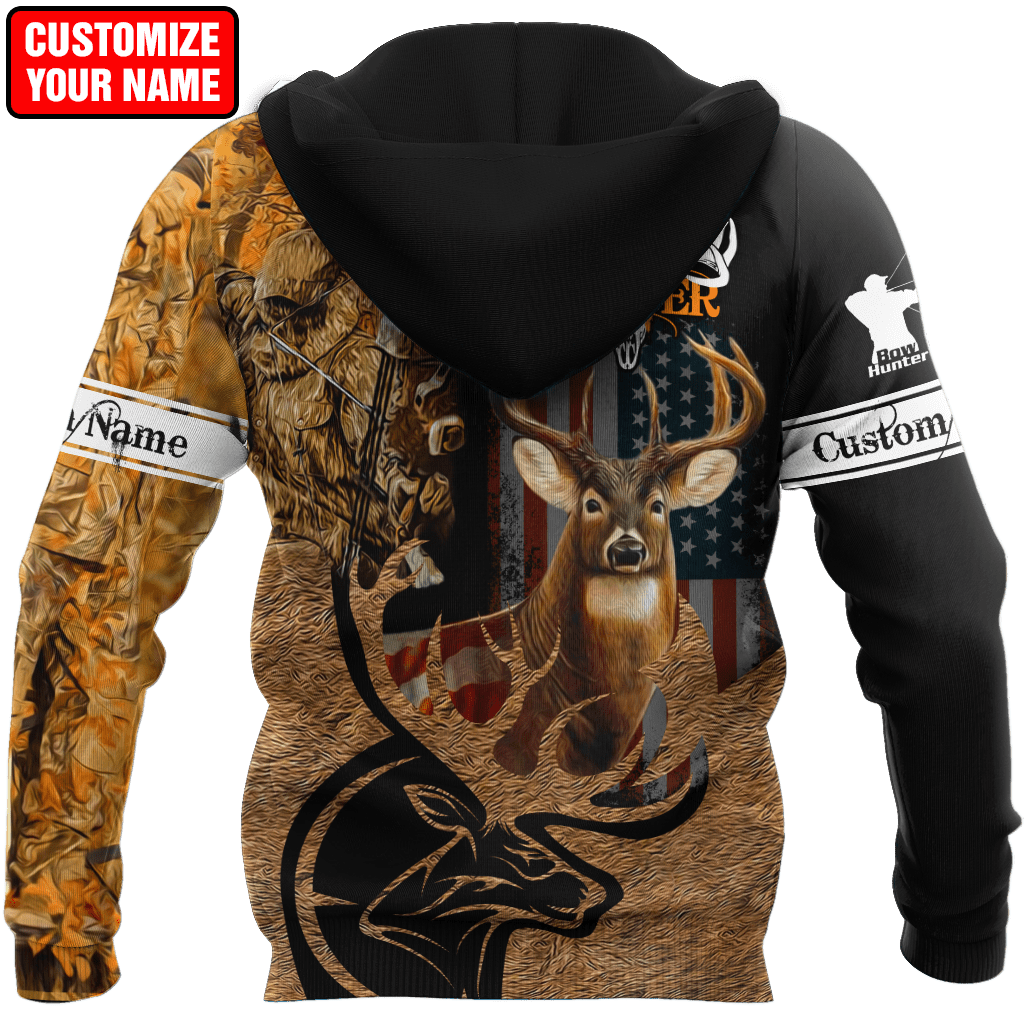 Deer Hunting Personalized Name 3D All Over Printed Shirts