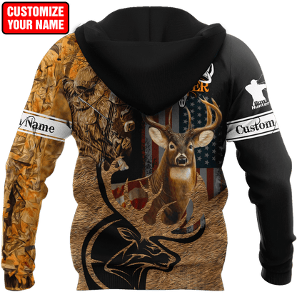 Deer Hunting Personalized Name 3D All Over Printed Shirts