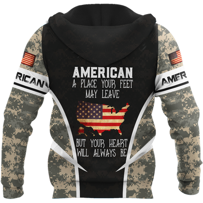 American 3D Over Printed Unisex Deluxe Hoodie ML MH25052102