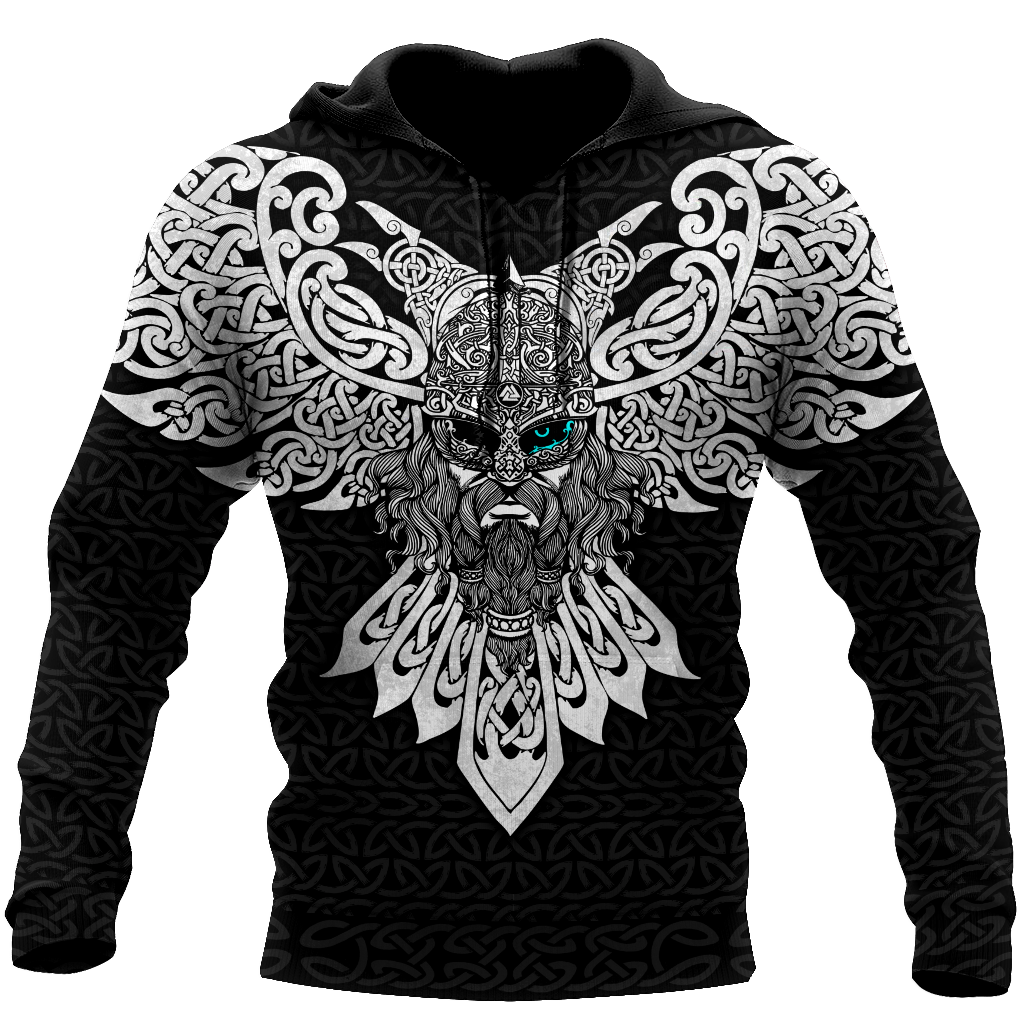 Premium Unisex Hoodie Odin Viking God And Raven ML