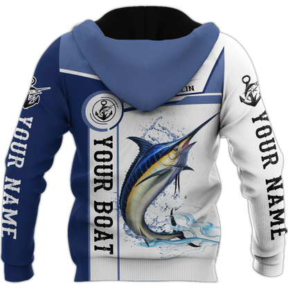 Custom name Marlin fishing Catch and Release 3D Design print shirts