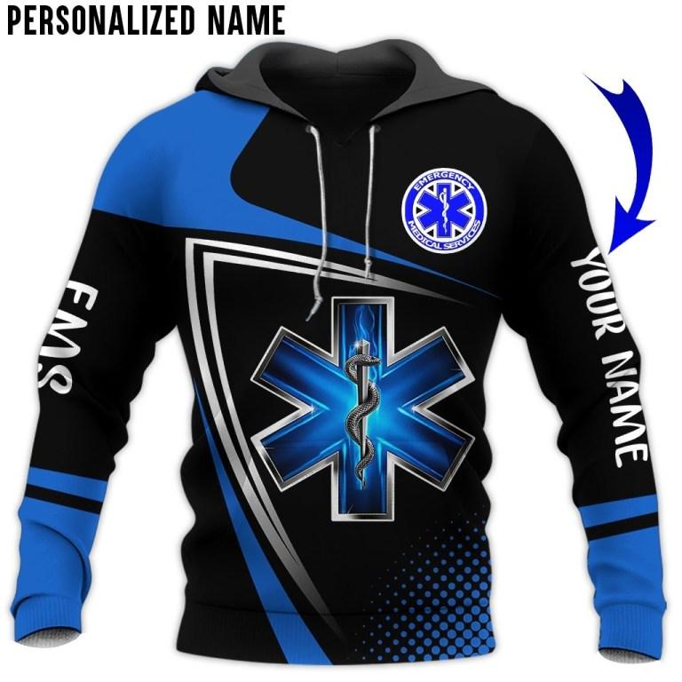 Premium EMS Personalized Name 3D All Over Printed Unisex Shirts