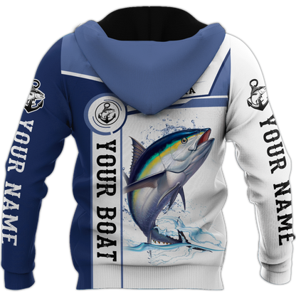 Custom name Tuna fishing Catch and Release 3D Design print shirts