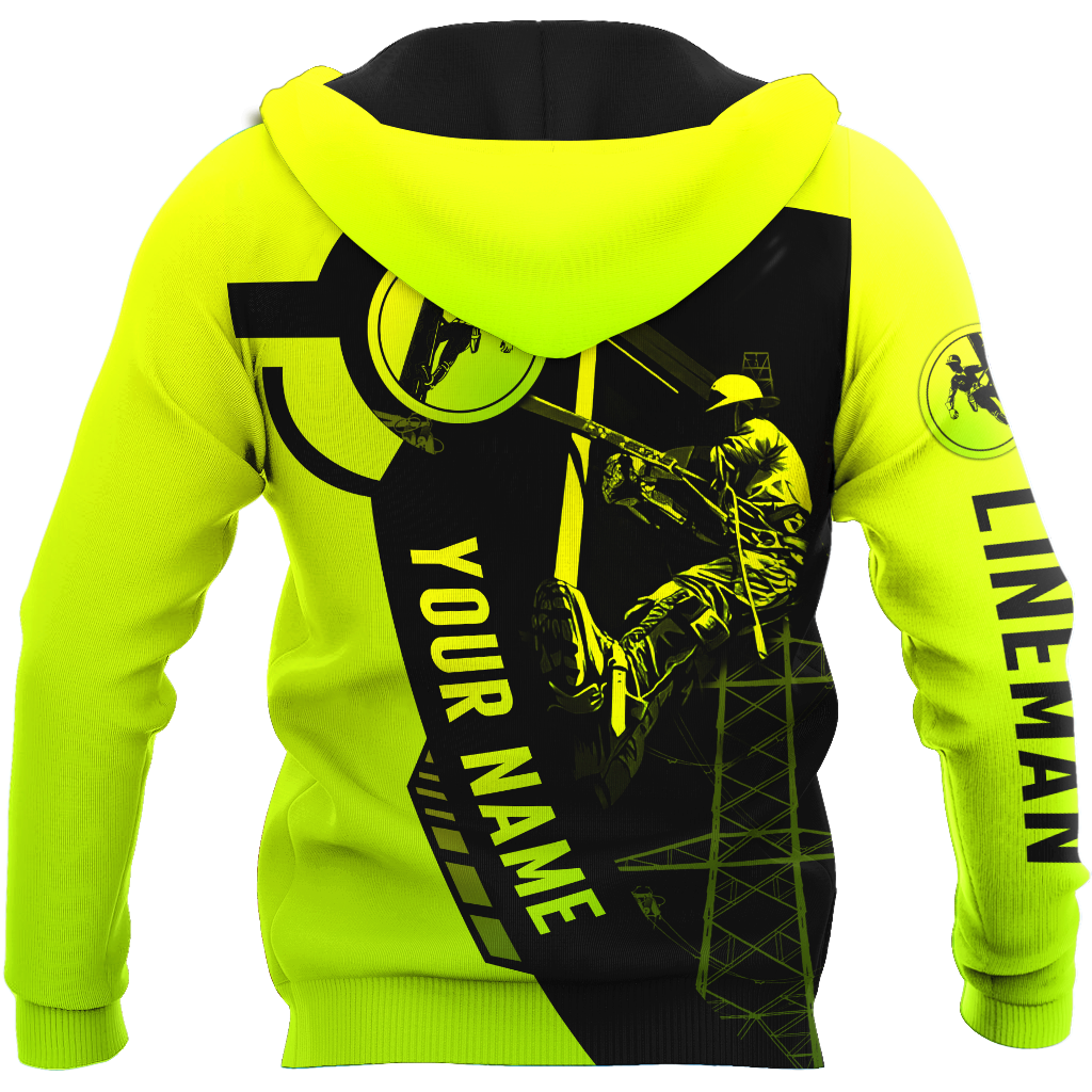 Electrician And Lineman Personalized Safety 3D All Over Printed Premium Unisex Hoodie ML