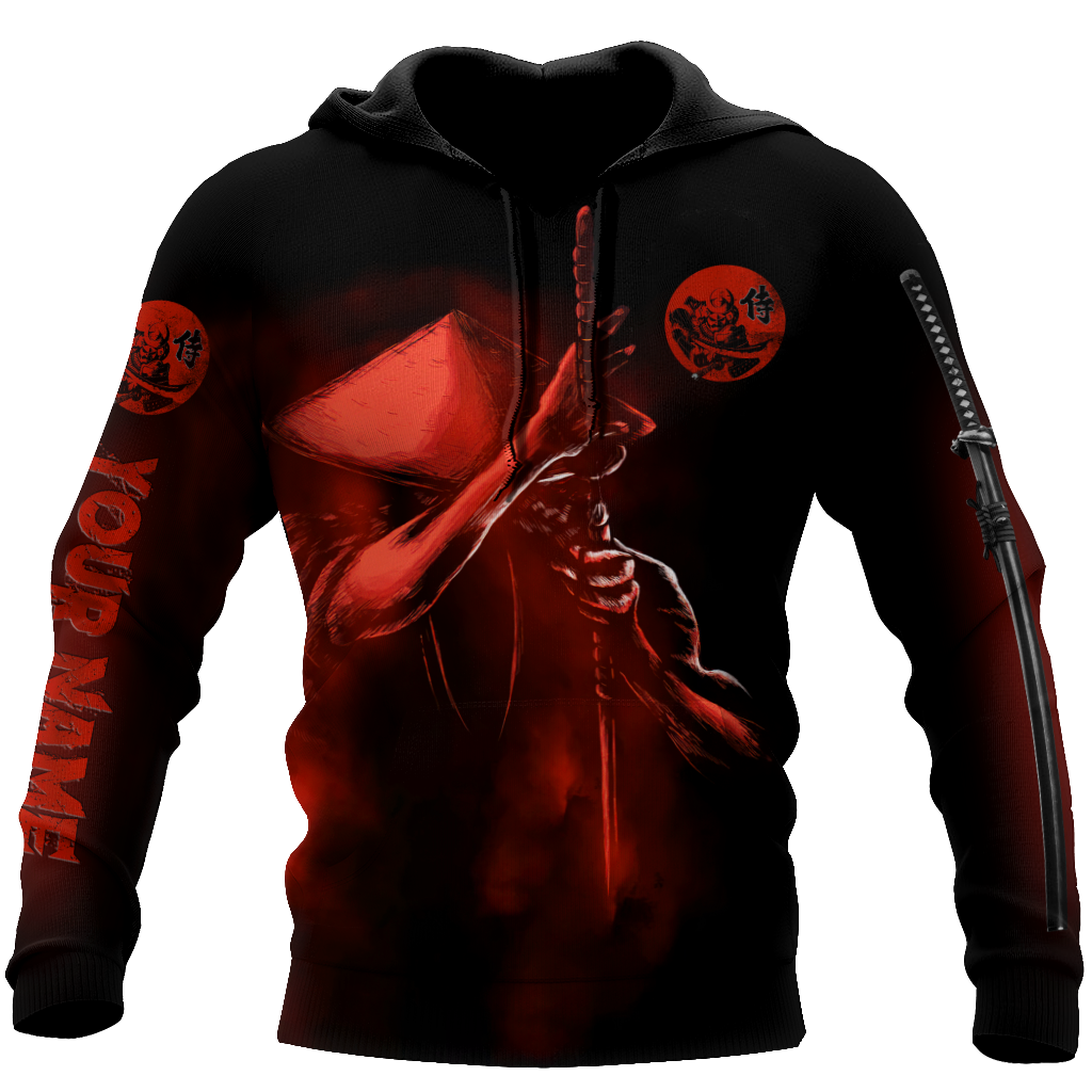Customize Name Samurai Tattoo Japan 3D All Over Printed Unisex Shirt