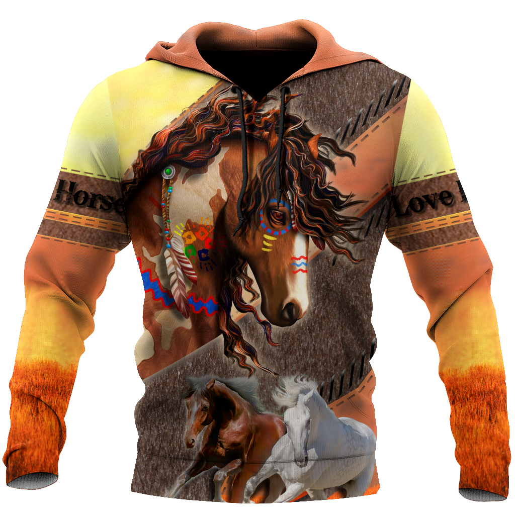 Love Horse 3D All Over Printed Hoodie For Men And Women HHT25112003CL