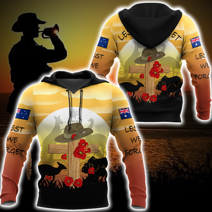 Premium Lest We Forget Anzac Day 3D All Over Printed PL