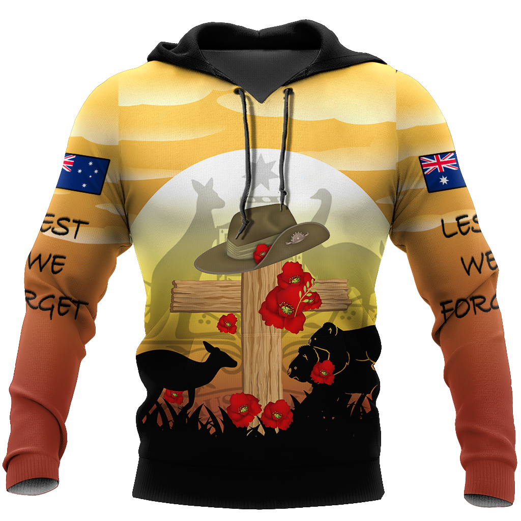 Premium Lest We Forget Anzac Day 3D All Over Printed PL