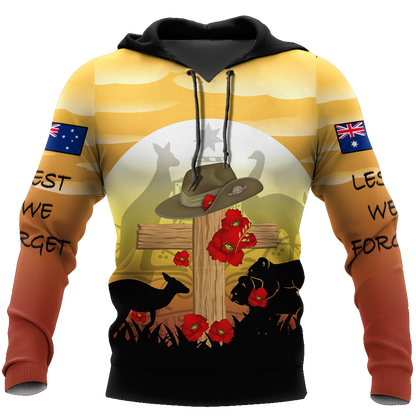 Premium Lest We Forget Anzac Day 3D All Over Printed PL