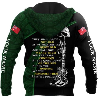 Tmarc Tee Anzac day custom name the ode Australia and Kiwi 3D print shirt