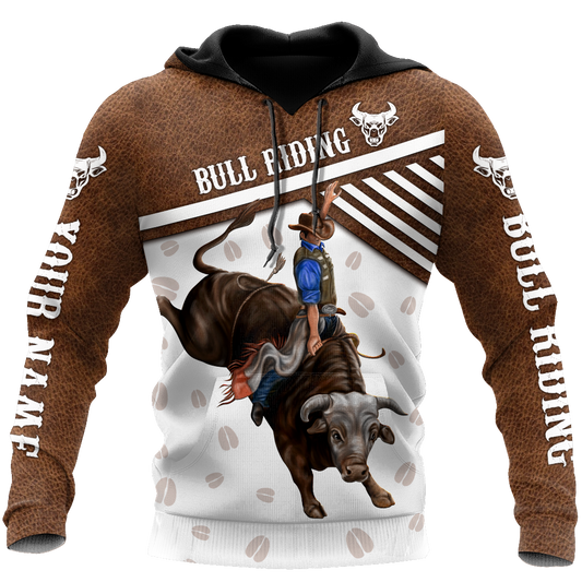 Personalized Name Bull Riding 3D All Over Printed Unisex Shirts Bull Hoof