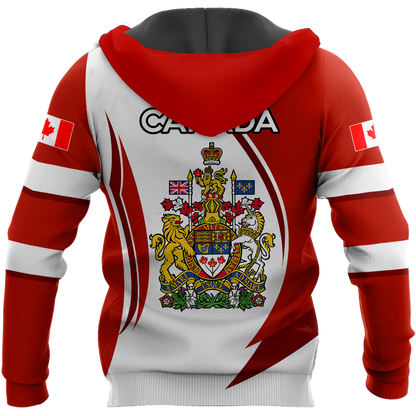 Canada Day No31 Personalized Coast Of Arm Pullover Premium Unisex Hoodie