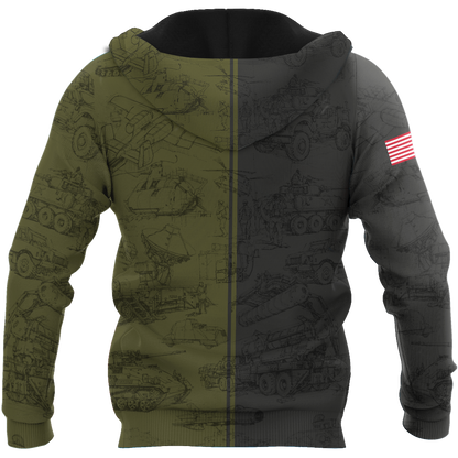 Army Customize Name 3D All Over Printed Shirts TNA27052105
