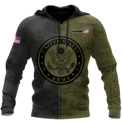 Army Customize Name 3D All Over Printed Shirts TNA27052105
