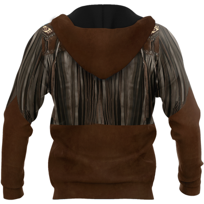 Cowboy Jacket No25 Cosplay 3D Over Printed Unisex Deluxe Hoodie ML