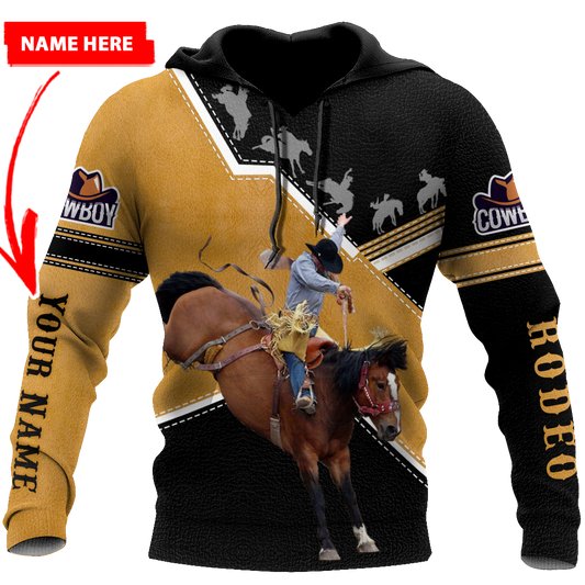 Personalized Name Rodeo 3D All Over Printed Unisex Shirts Bucking Horse