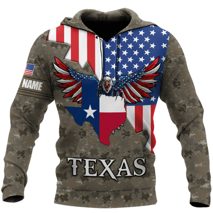 America Texas Personalize Unisex Hoodie ML