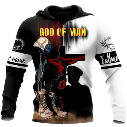 Jesus Father's day Persionalized Your Name 3D All Over Printed Shirts JJ28052102 KT