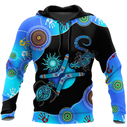 Aboriginal Naidoc Week 2021 Blue Combo Hoodie And Sweatpant