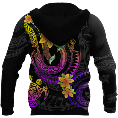 Amazing Polynesian Frangipani Flower Unisex Deluxe Hoodie ML