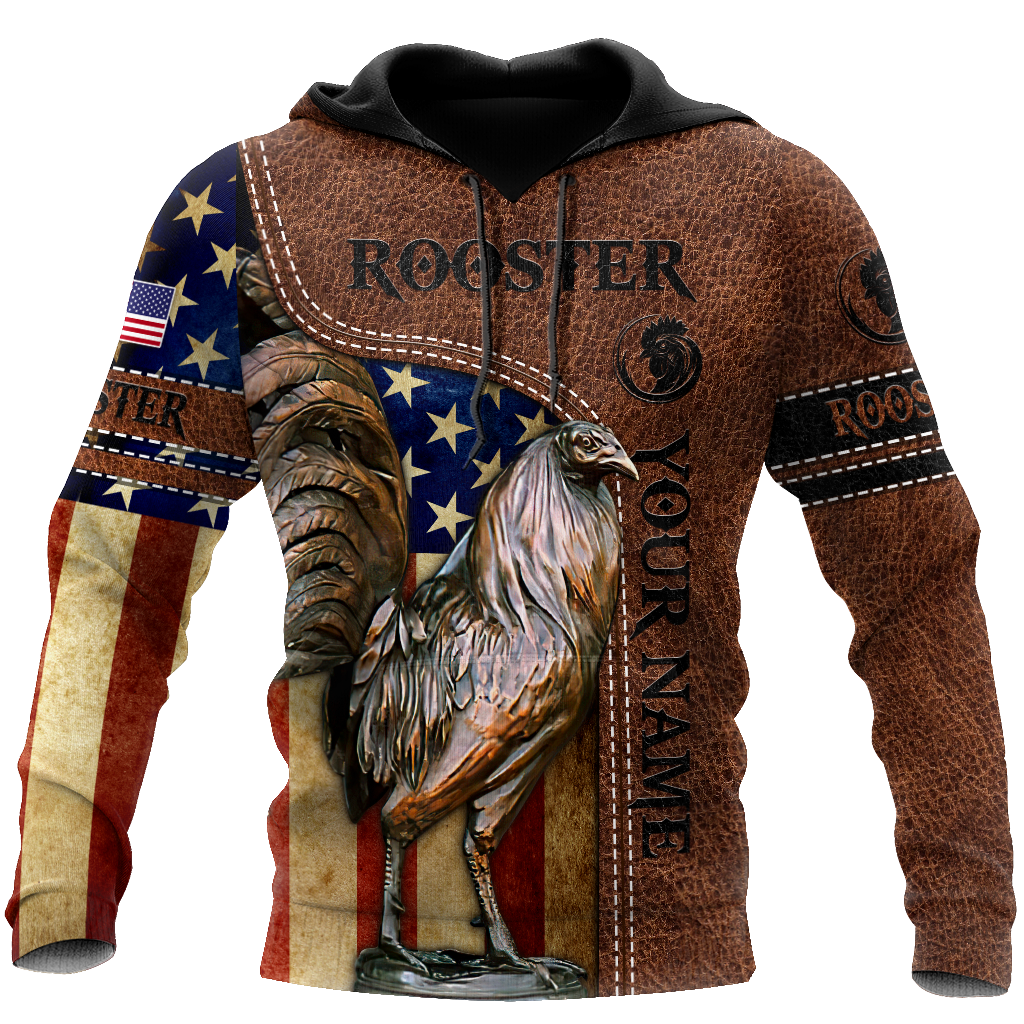Personalized American Rooster 3D Printed Unisex Shirt